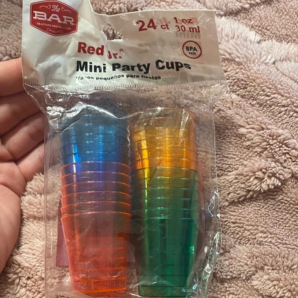 Kolor Vibrant Mini Party Cups and Spoons Set